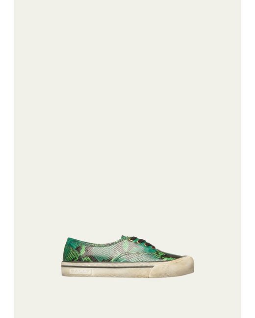 Bally Lyder Snake-Print Sneakers