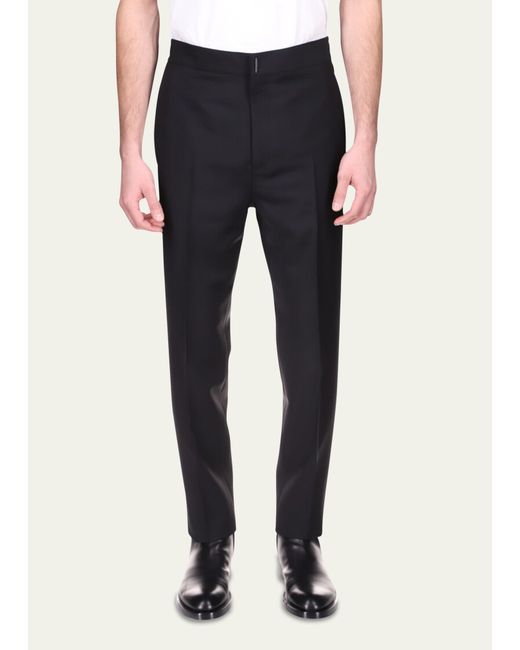 Givenchy Solid Tapered Wool Trousers