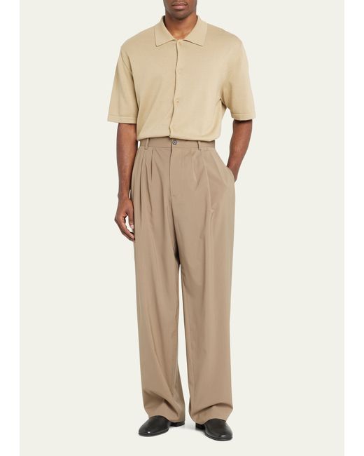 The Row Rufus Triple-Pleat Relaxed Pants