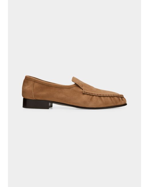 The Row Emerson Leather Moccasin Loafers
