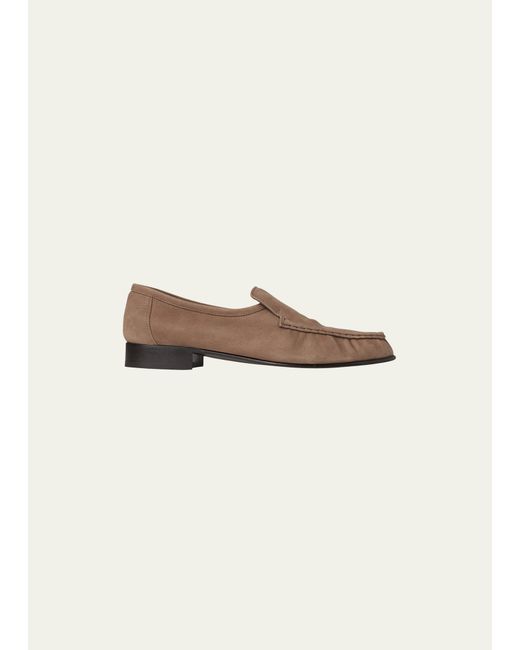 The Row Emerson Leather Moccasin Loafers
