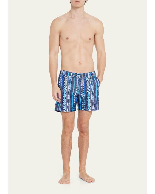 Thorsun Patterned Stripe Swim Shorts