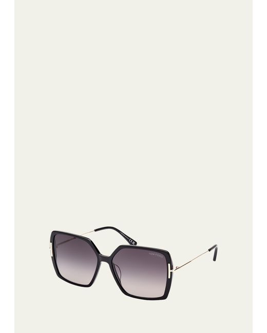 Tom Ford Mixed-Media Butterfly Sunglasses