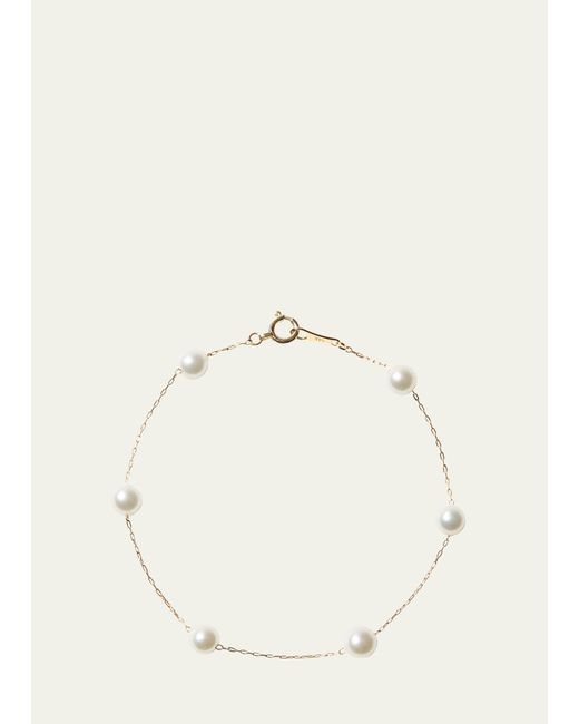 Mizuki 14k Gold Multi-Pearl Chain Bracelet