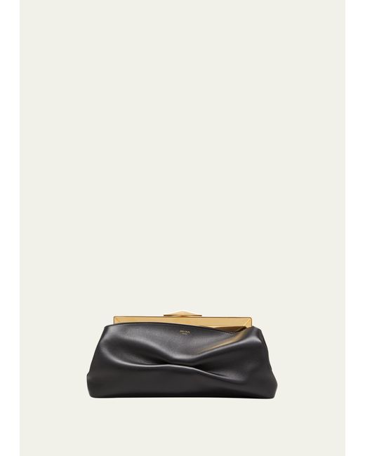Jimmy Choo Bonny Leather Clutch Bag with Chain Strap
