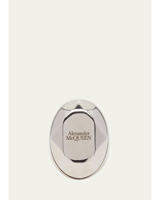 Alexander McQueen Faceted Stone Signet Ring