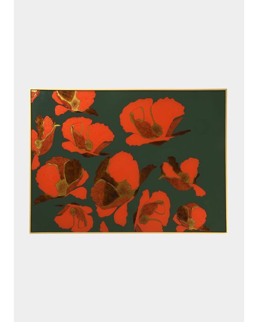 Nomi K Green Poppy Glass Placemat