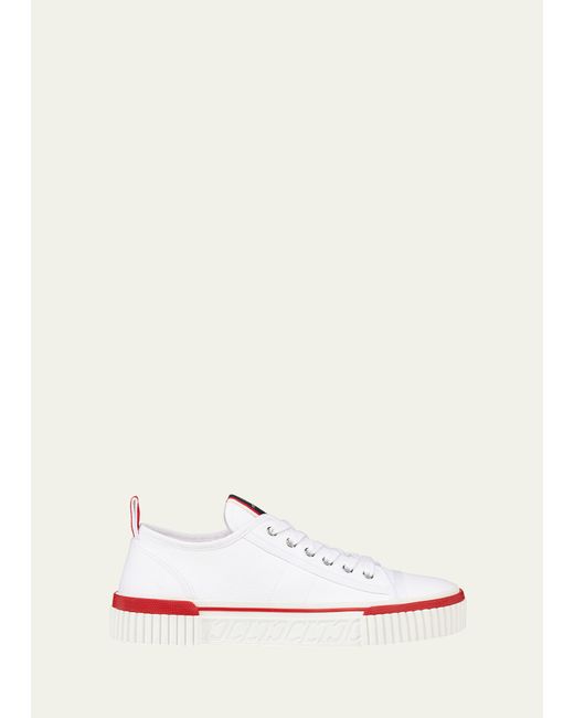 Christian Louboutin Pedro Junior Canvas Low-Top Sneakers