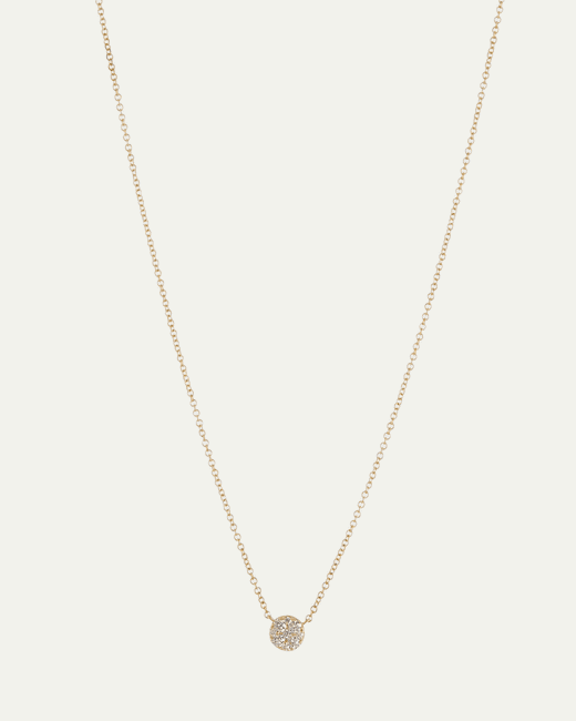 EF Collection Diamond Disc Pendant Necklace