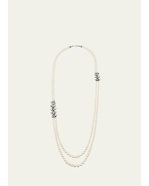 Ben-Amun Two-Row Pearly Beaded Necklace