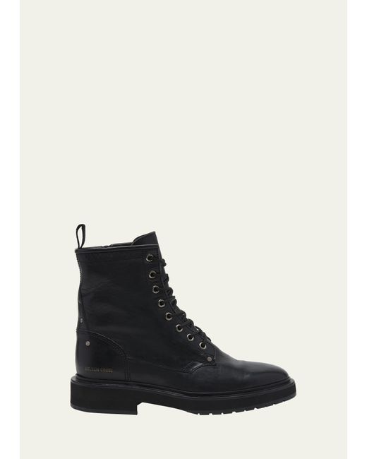 Golden Goose Combat Leather Ankle Boots