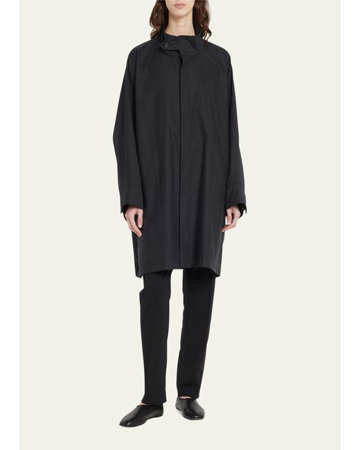 eskandar Extra-Wide Raincoat with Sloped Shoulders Very Long