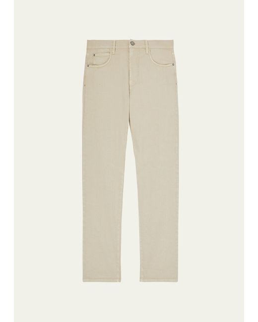 Loro Piana Quarona Linen-Cotton 5-Pocket Pants