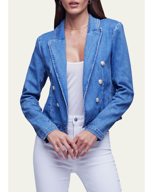 L'agence Wayne Cropped Double-Breasted Jacket