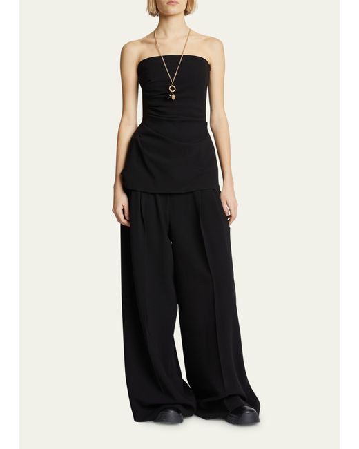 Proenza Schouler Gathered Crepe Strapless Top