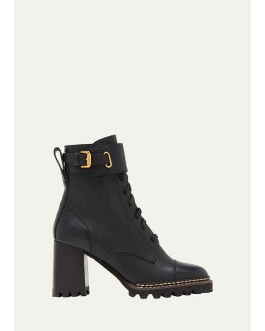 See by Chloé Mallory Buckle Combat Boots