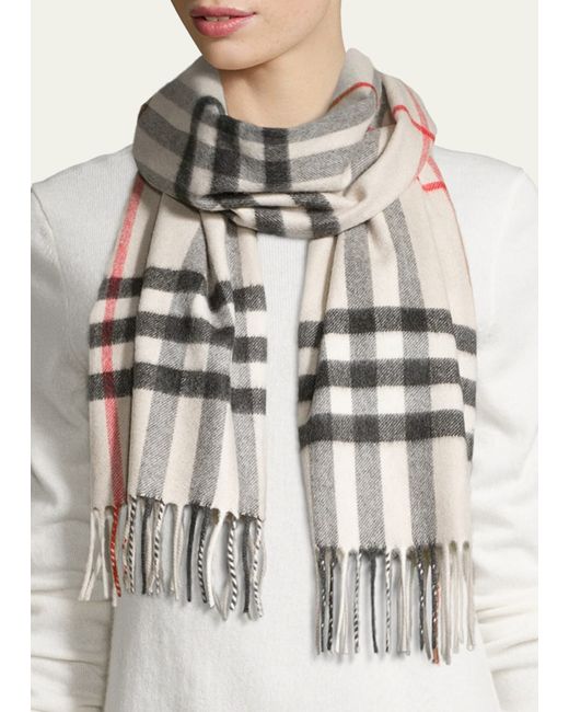 Burberry Giant-Check Cashmere Scarf