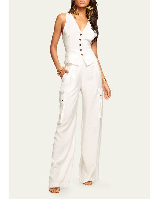Ramy Brook Emil Wide-Leg Relaxed Cargo Pants
