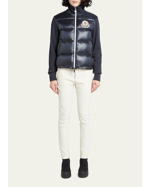 Moncler Zip-Up Cardigan with Puffer Front