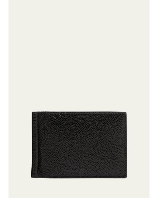 Thom Browne Pebble Grain Leather Money Clip Wallet