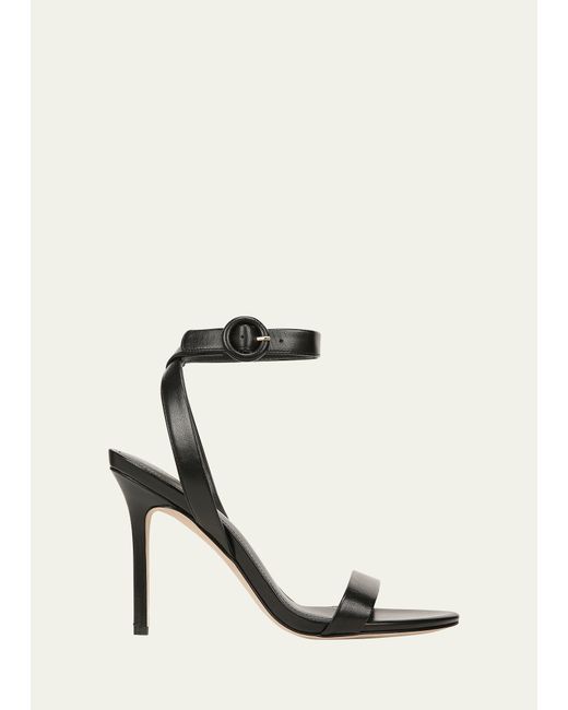 Veronica Beard Darcelle Leather Ankle-Strap Sandals