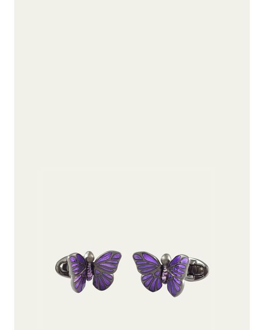 Jan Leslie Enamel Butterfly Cufflinks