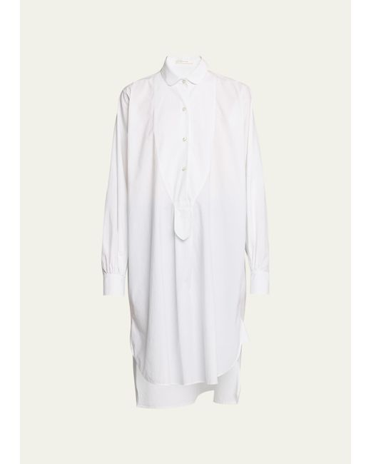 The Row Cosy Long Button-Front Shirt
