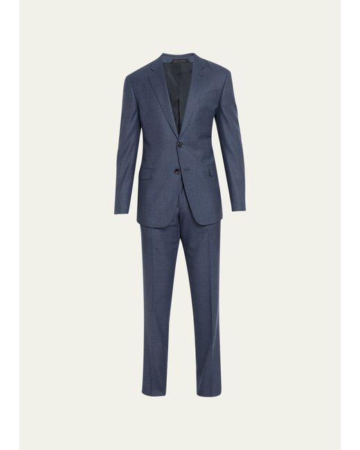 Giorgio Armani Multi-Check Flannel Soft Suit