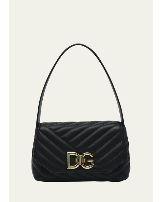 Dolce & Gabbana DG Quilted Leather Hobo Bag