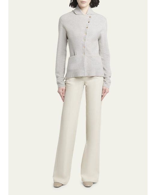 Giorgio Armani Asymmetrical Cashmere-Silk Knit Jacket