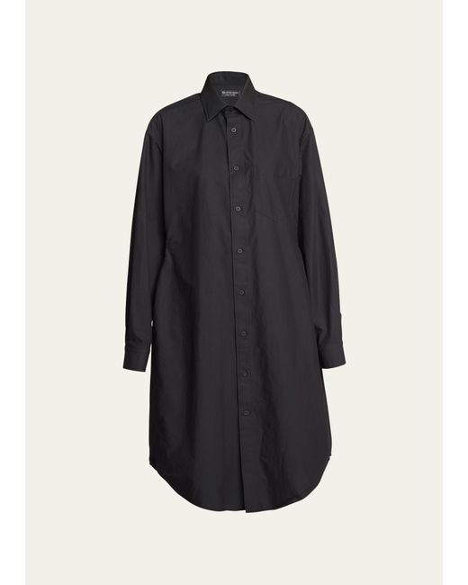 Balenciaga Button-Front Shirtdress