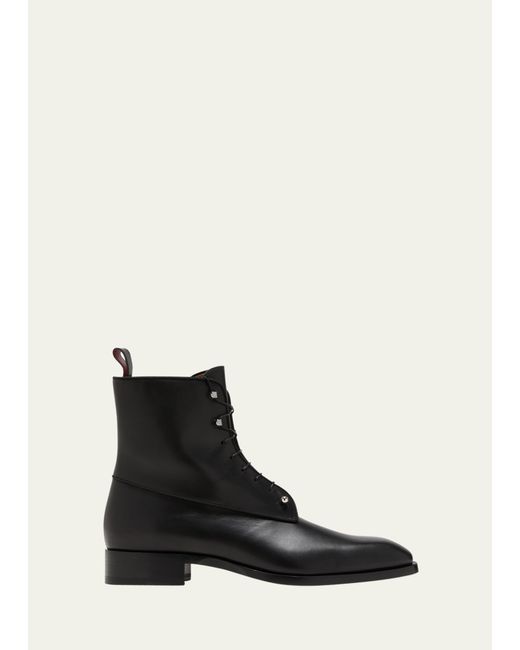 Christian Louboutin Chambeliboot Leather Lace-Up Ankle Boots