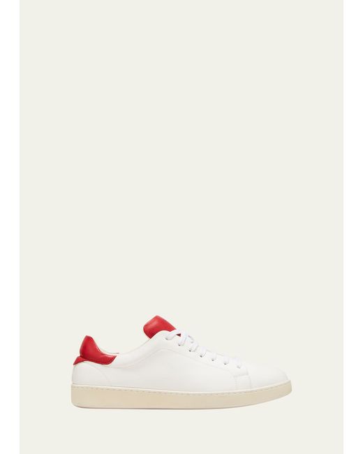 Kiton Bicolor Leather Low-Top Sneakers