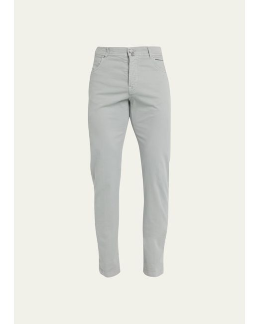 Kiton Solid Cotton-Cashmere Jeans
