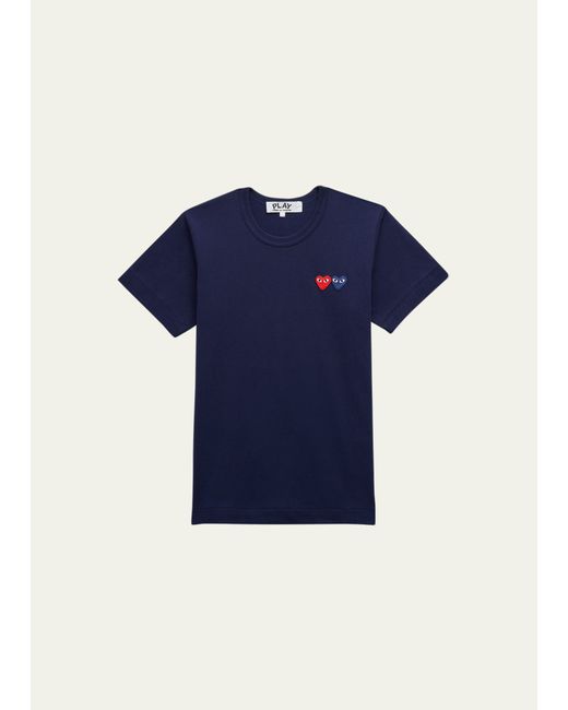 CDG Play Heart Logo Short-Sleeve Cotton T-Shirt