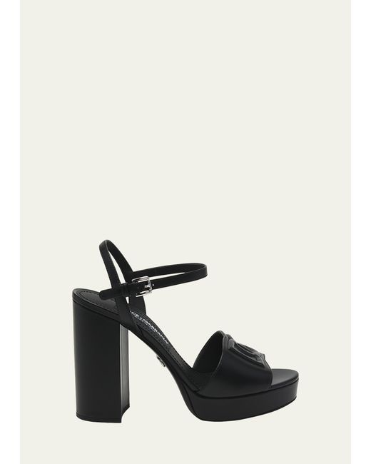 Dolce & Gabbana DG Leather Platform Sandals