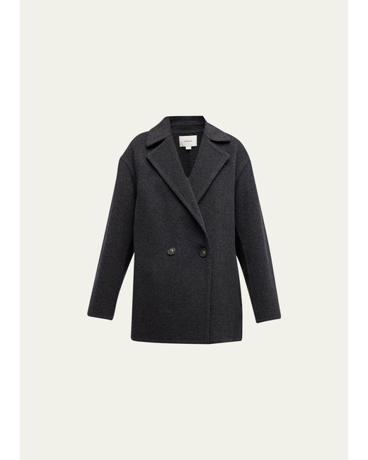 Vince Double-Breasted Wool-Blend Car Coat