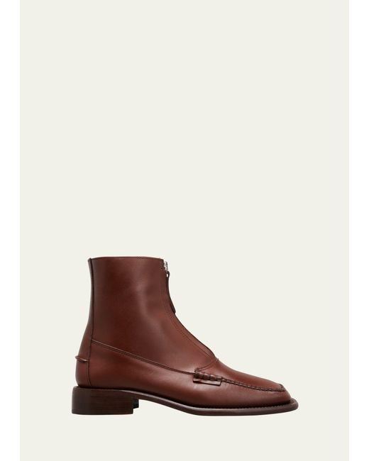 Hereu Mallera Leather Topstitch Chelsea Ankle Boots
