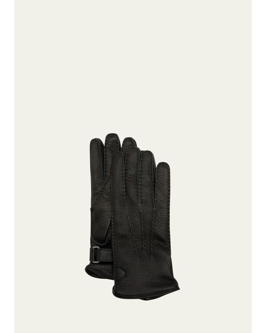 Brioni Cashmere-Lined Leather Gloves