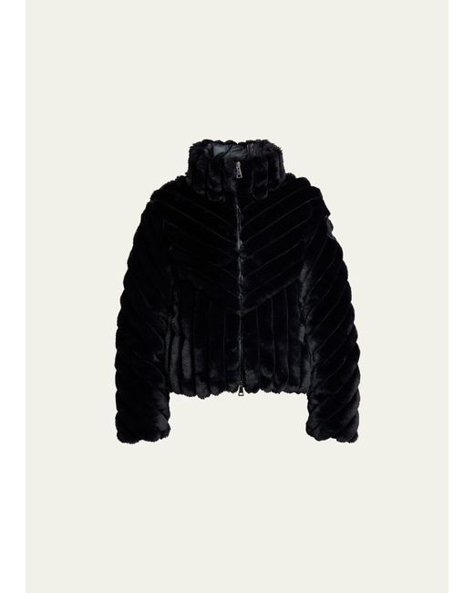 Moncler Pedrix Quilted Fuzzy Puffer Jacket