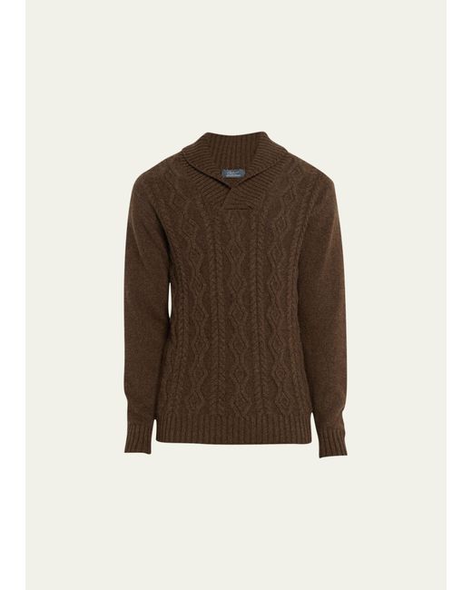 Bergdorf Goodman Cashmere Aran Pullover Sweater