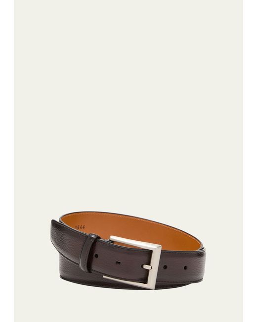 Bergdorf Goodman Pebbled Leather Belt