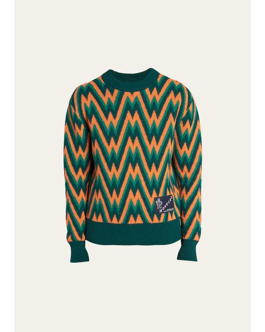 Moncler Zig-Zag Wool Sweater