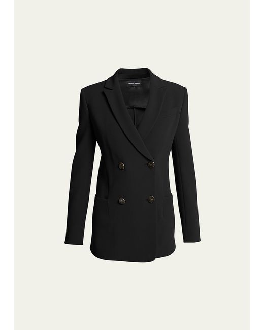 Giorgio Armani Double-Breasted Cady Blazer Jacket
