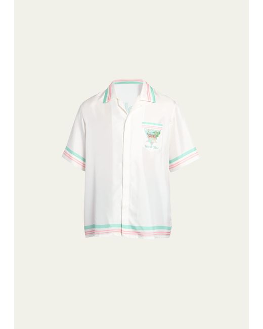 Casablanca Tennis Club Silk Camp Shirt