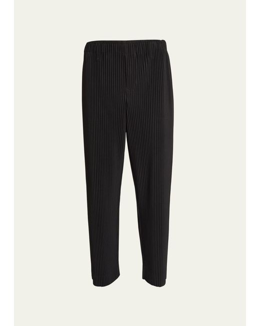 Homme Pliss Issey Miyake Pleated Polyester Straight-Leg Pants