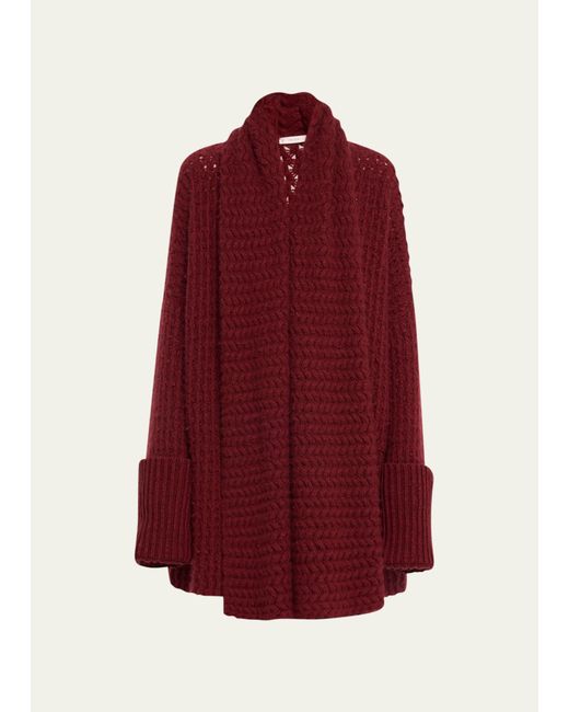 The Row Dintia Cashmere Open-Knit Cardigan