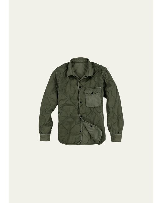 Save Khaki Onion Quilted Overshirt