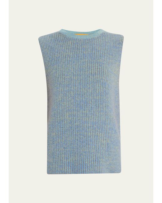 Guest in Residence Cashmere Tri-Rib Sweater Vest