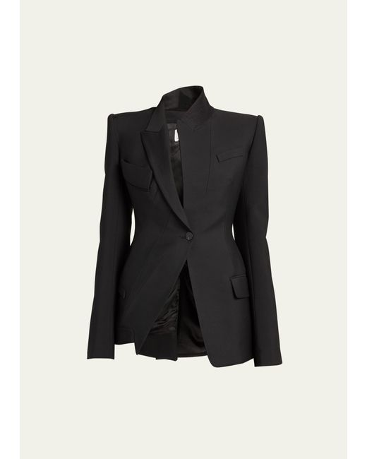 Alexander McQueen Wool Upside-Down Blazer Jacket